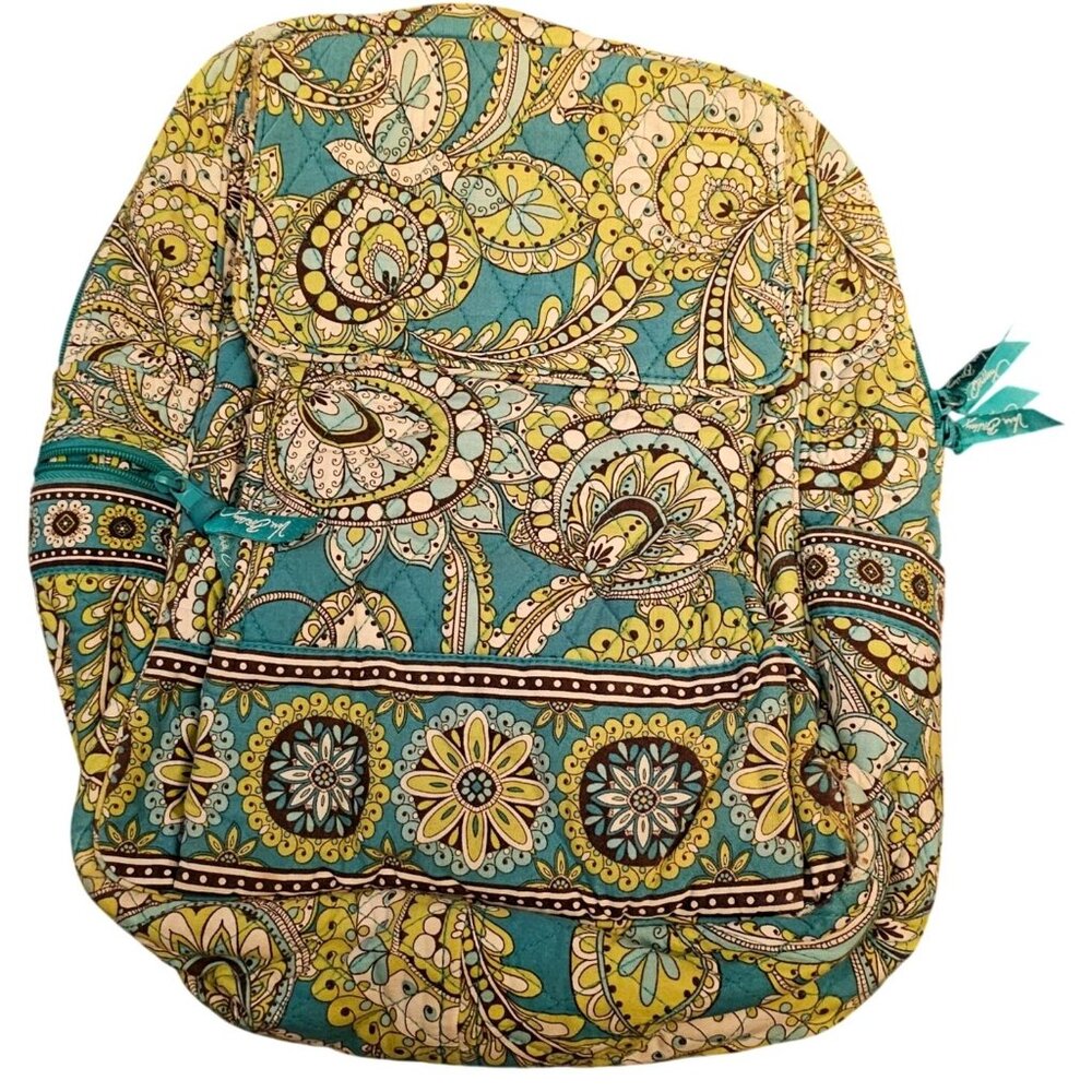 Vera Bradley Paisley Print Backpack With Multiple Compartments & Adjustable Stra